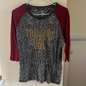 Nike USC Trojans Size Large 3/4 Sleeve Tee